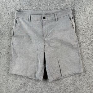 Lululemon Commission Classic-Fit Short 10” Mens 34 Gray Oxford Quick-dry Travel